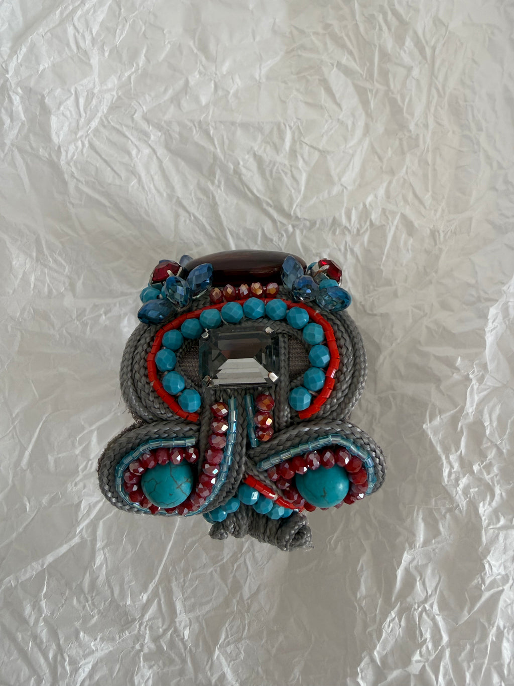 Bracelet multicolor stones beads vintage