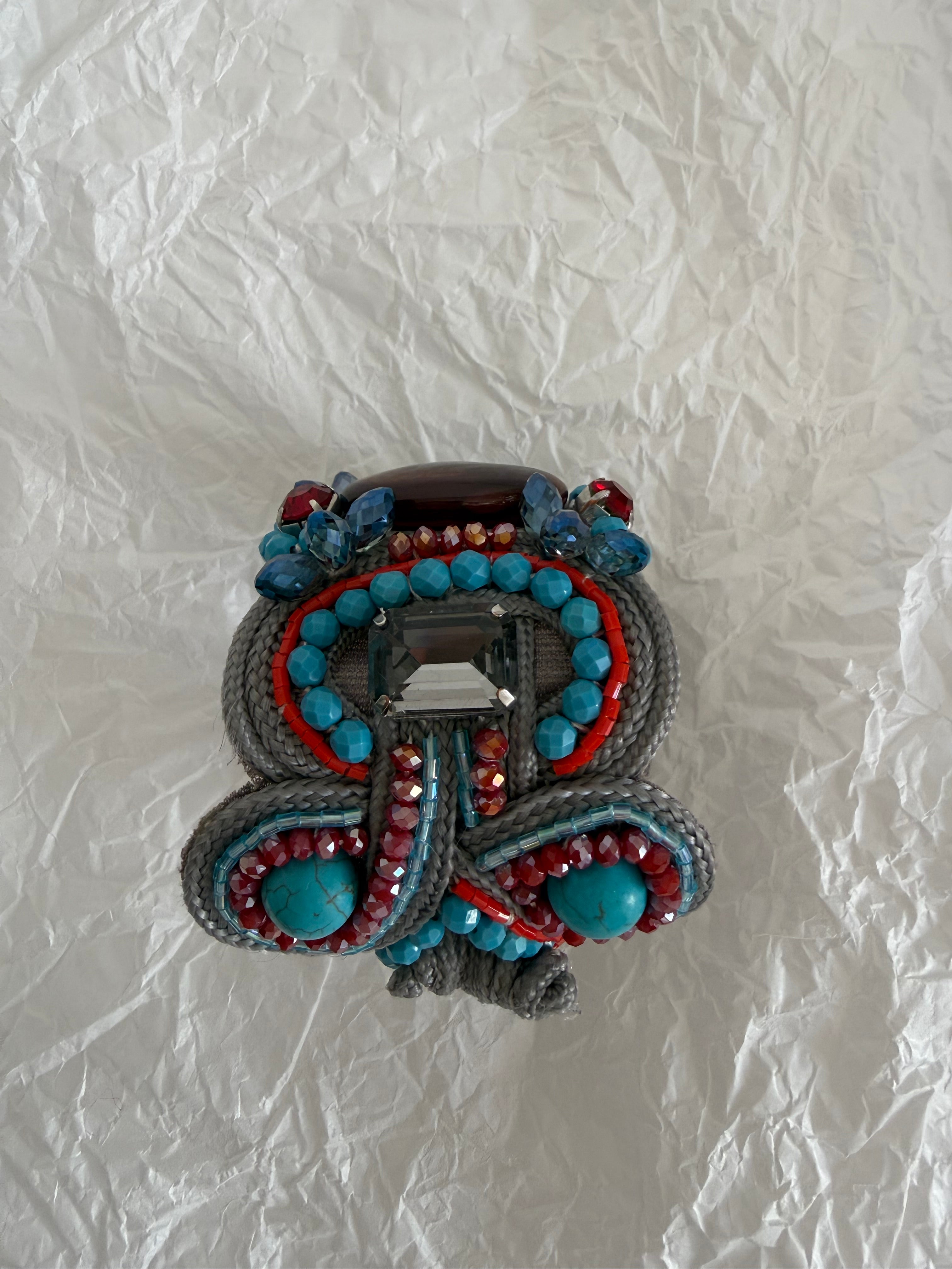 Bracelet multicolor stones beads vintage