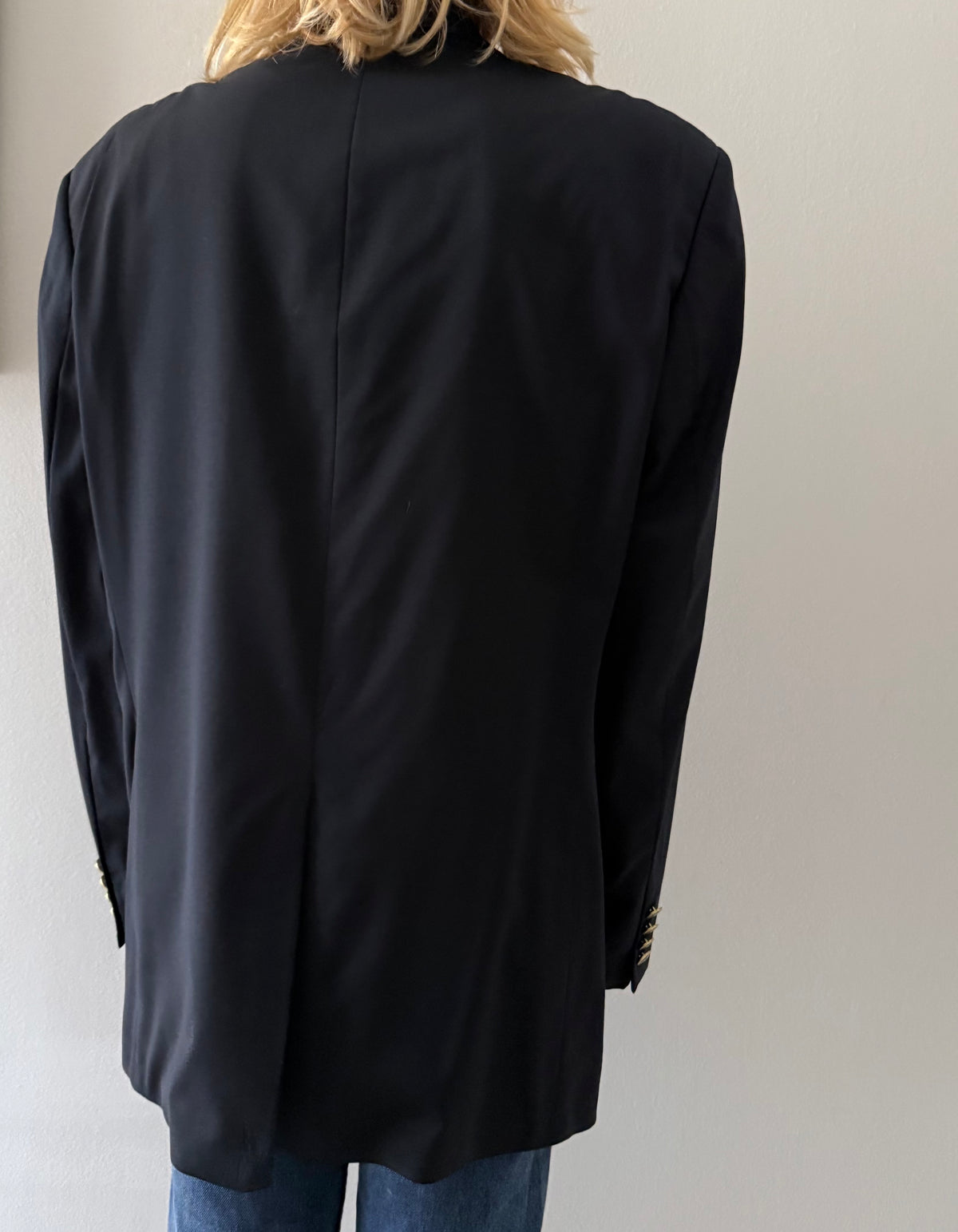 Yves Saint Laurent dark blue wool men blazer 90s