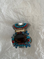 Bracelet multicolor stones beads vintage