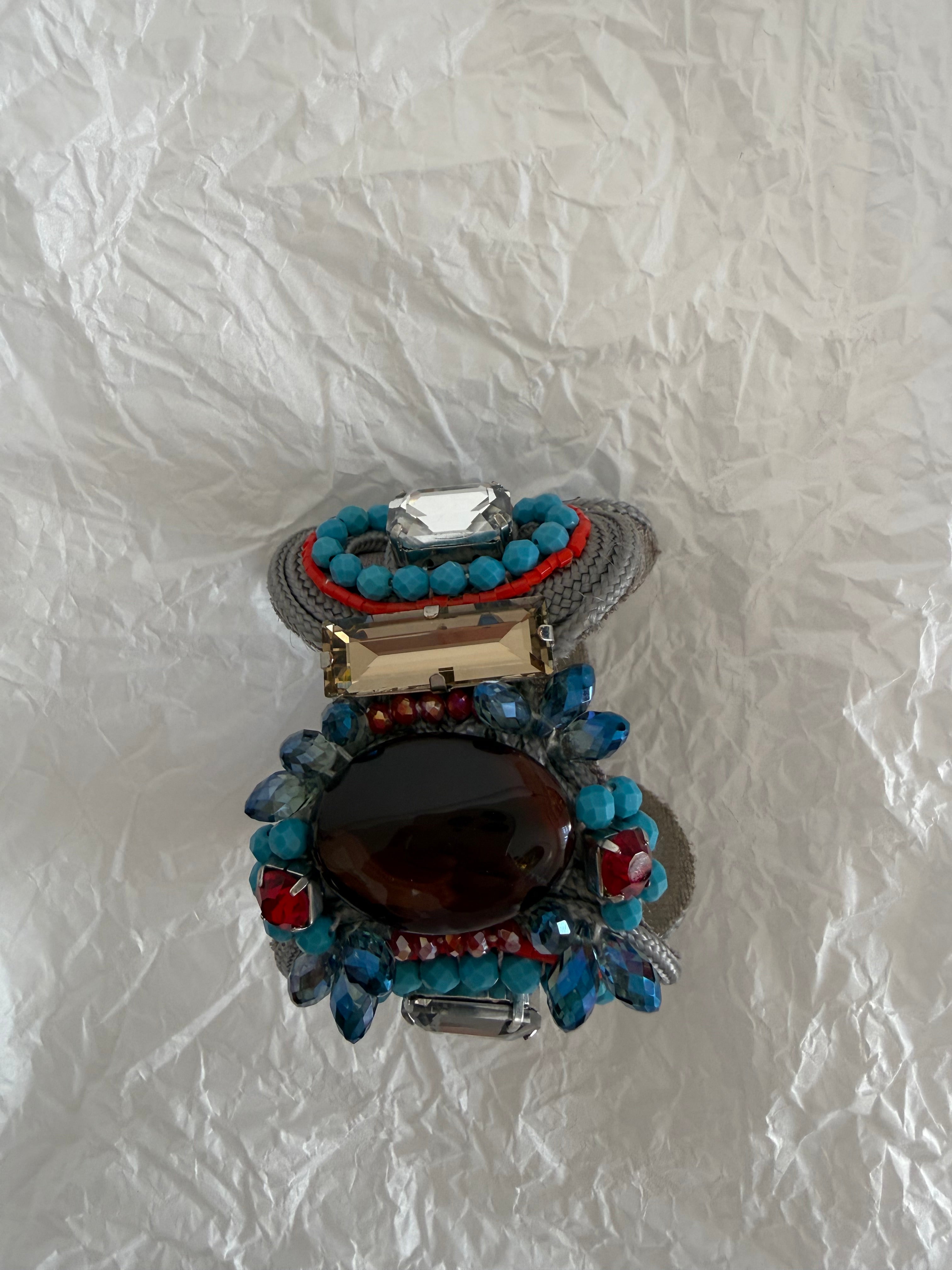 Bracelet multicolor stones beads vintage