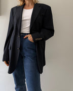 Yves Saint Laurent dark blue wool men blazer 90s