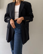 Yves Saint Laurent dark blue wool men blazer 90s