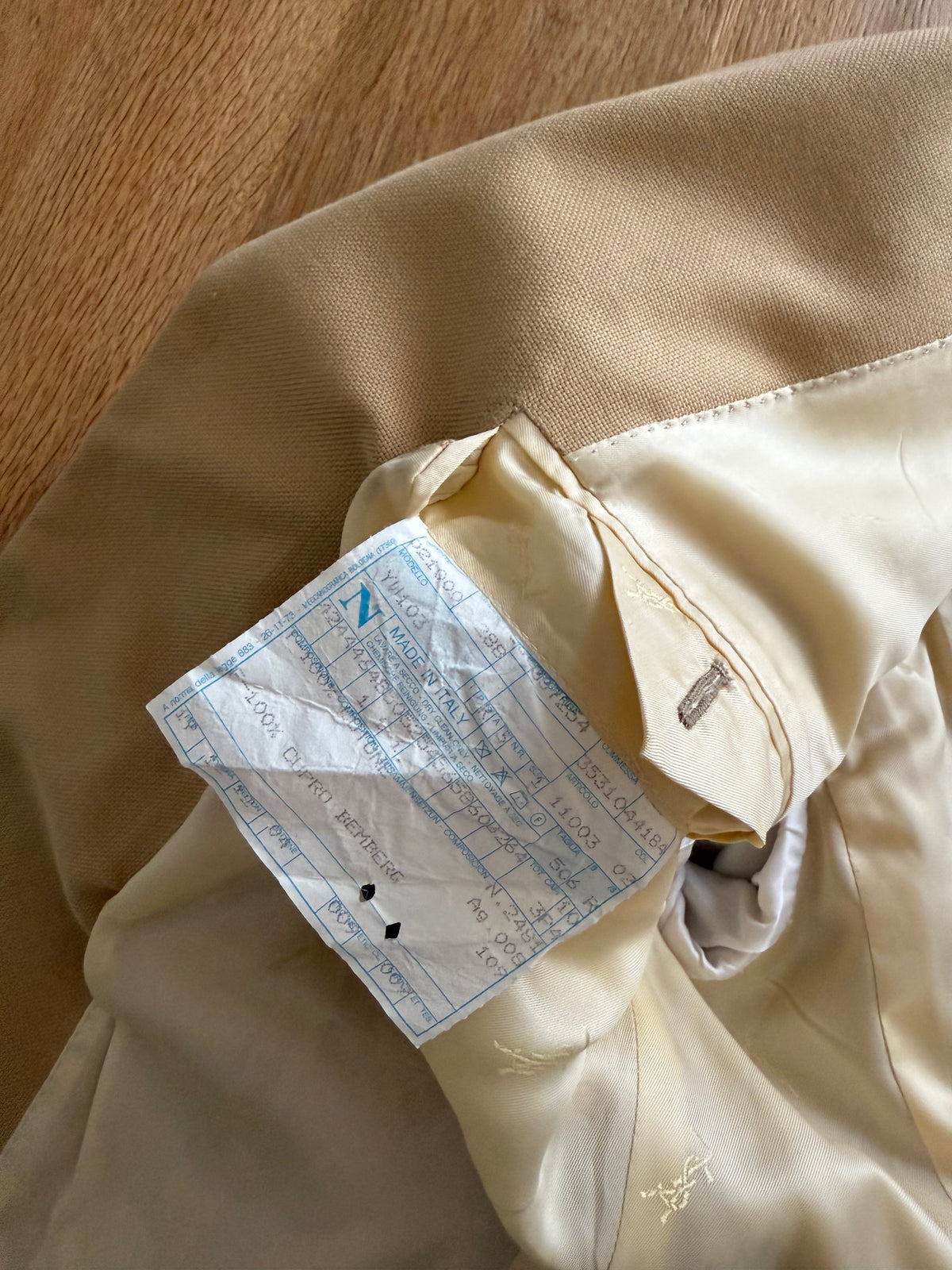 Yves Saint Laurent beige cotton blazer 90s