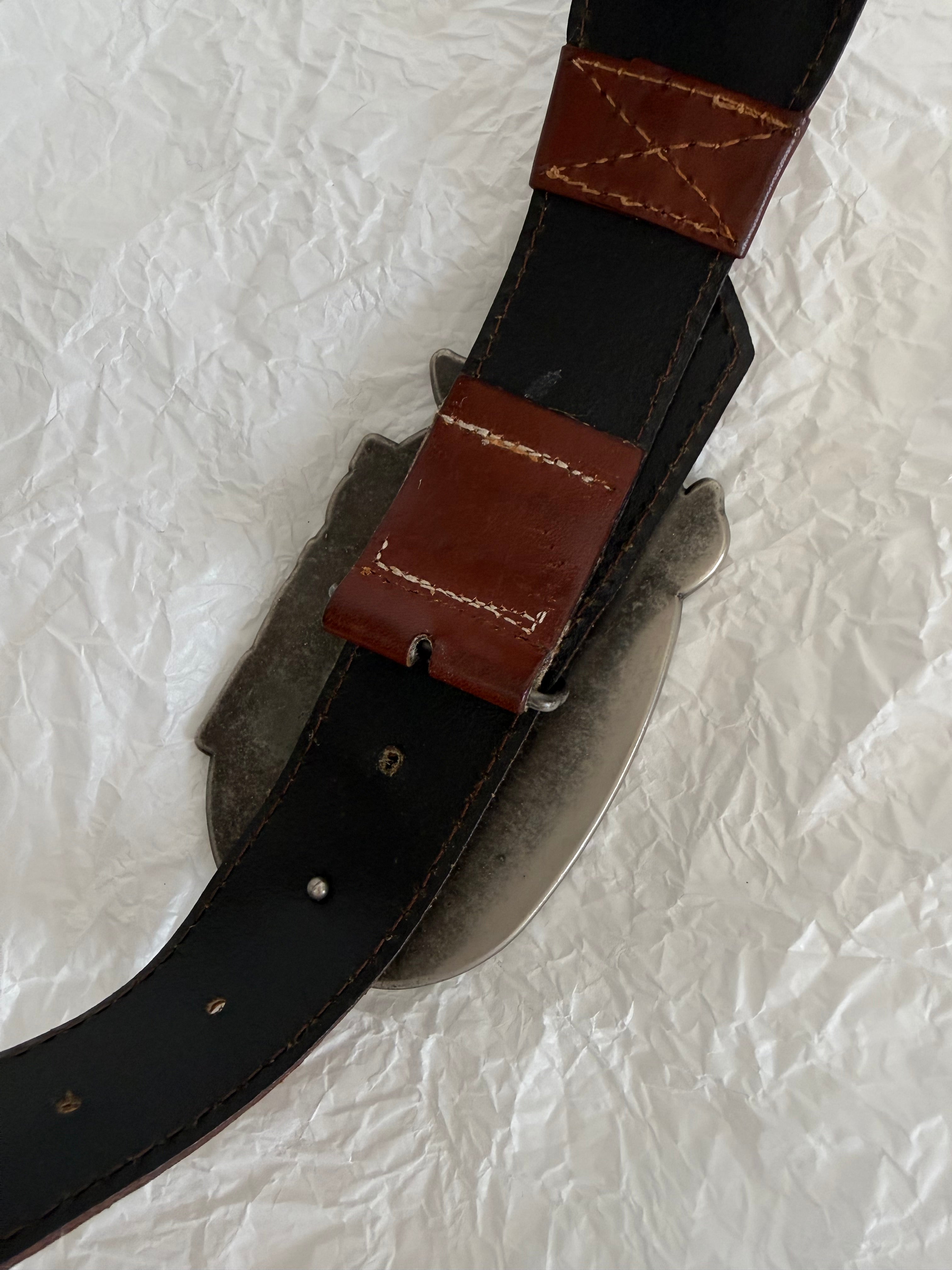 Rare 90s D&g Indian desert theme belt buckle vintage