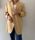Yves Saint Laurent beige cotton blazer 90s