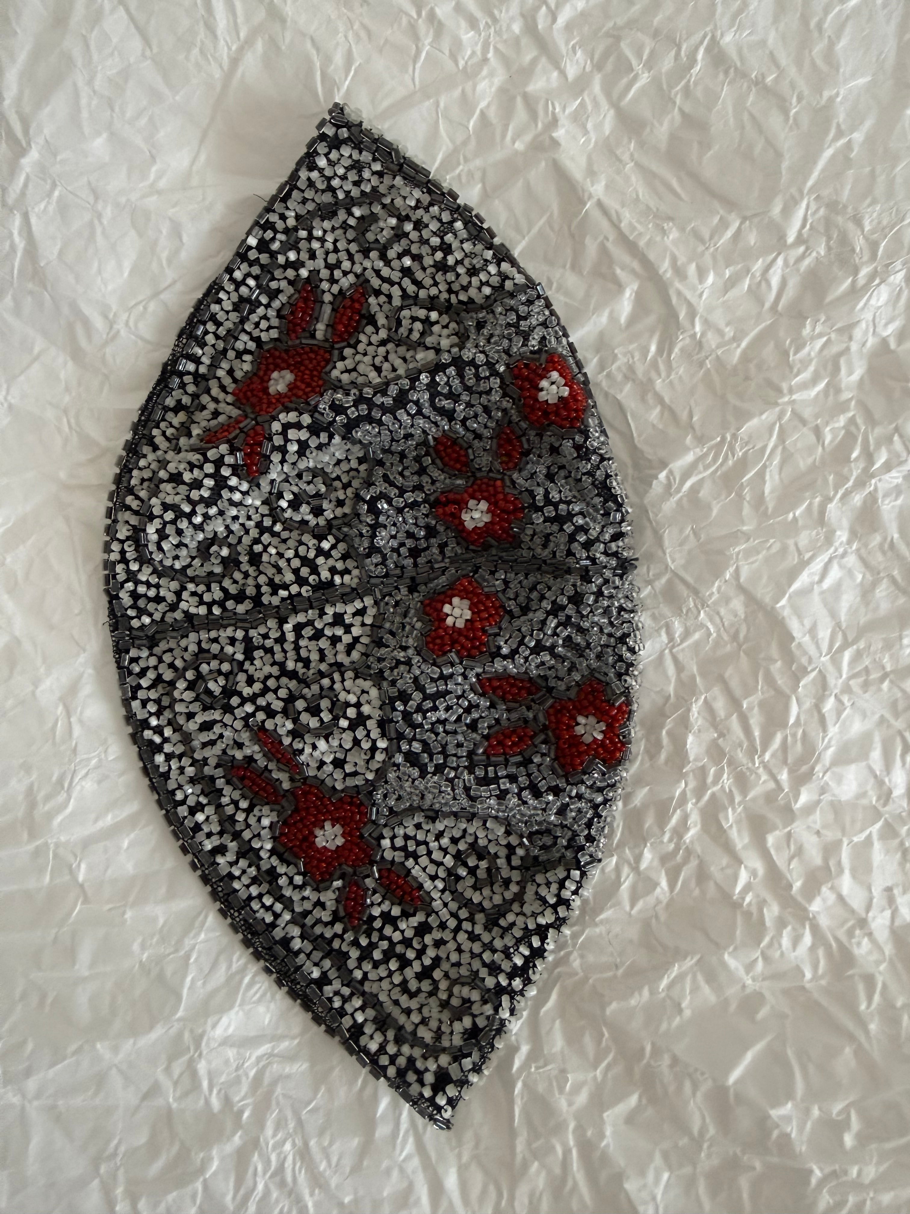 Ugo Correani headwear mini multicolored beads 90s