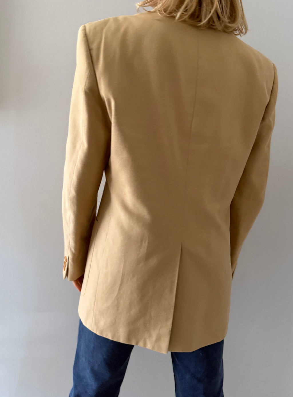 Yves Saint Laurent beige cotton blazer 90s