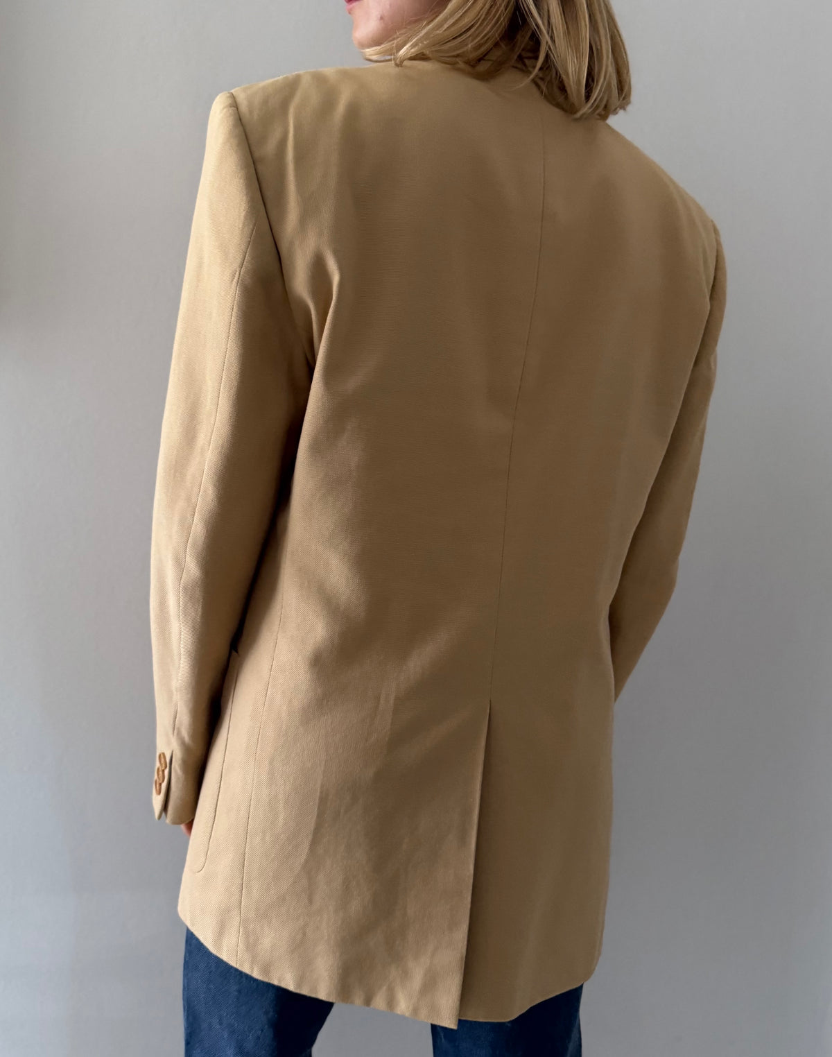 Yves Saint Laurent beige cotton blazer 90s