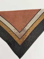 Rare Vintage 70s Whiting & Davis chevron mesh necklace