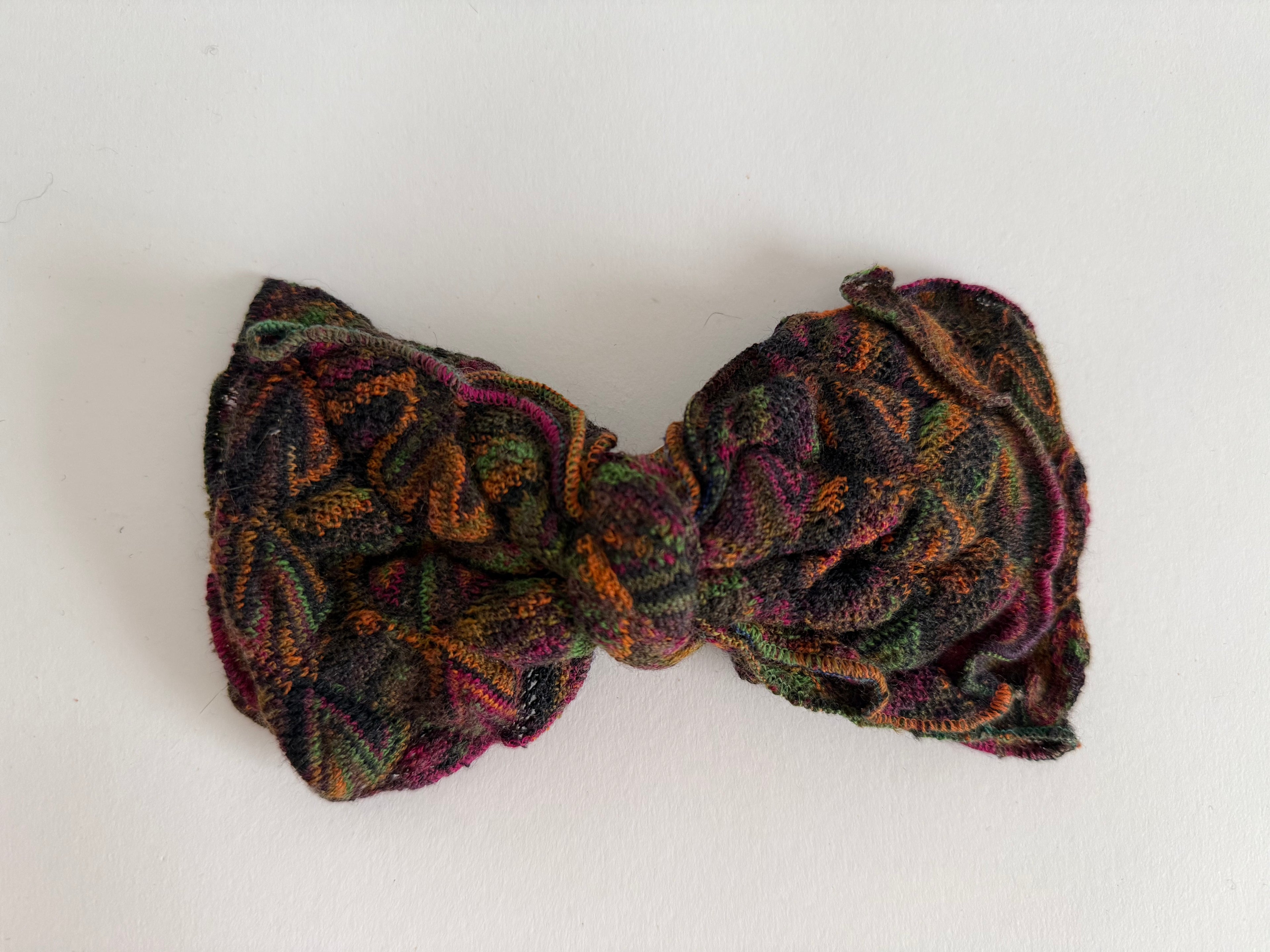 Rare Missoni hair clip vintage multicolored wool 80s 90s