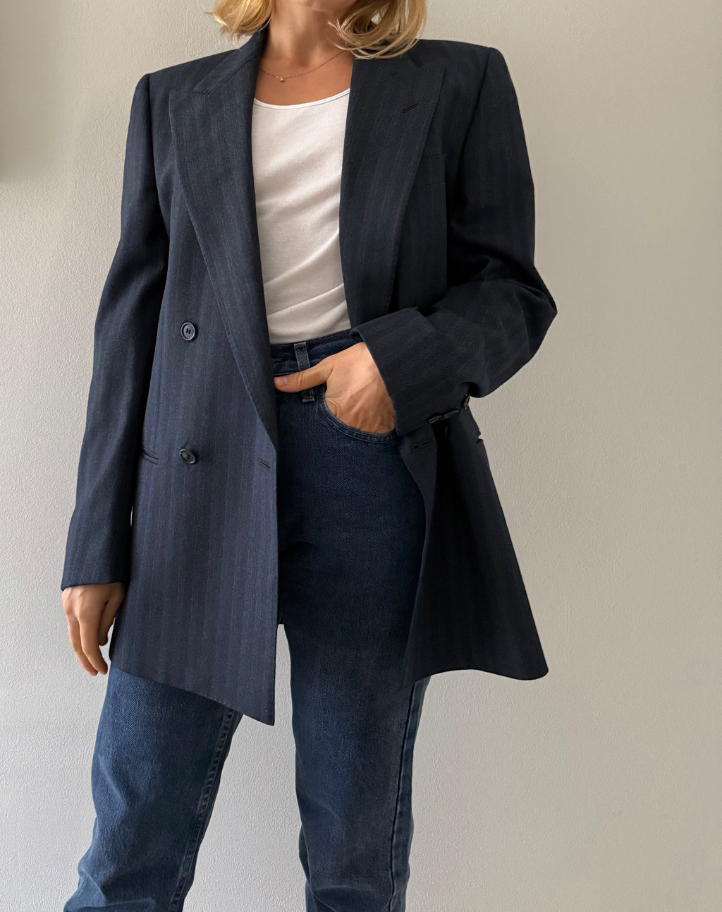 Valentino men wool blazer 90s double-breasted oversize