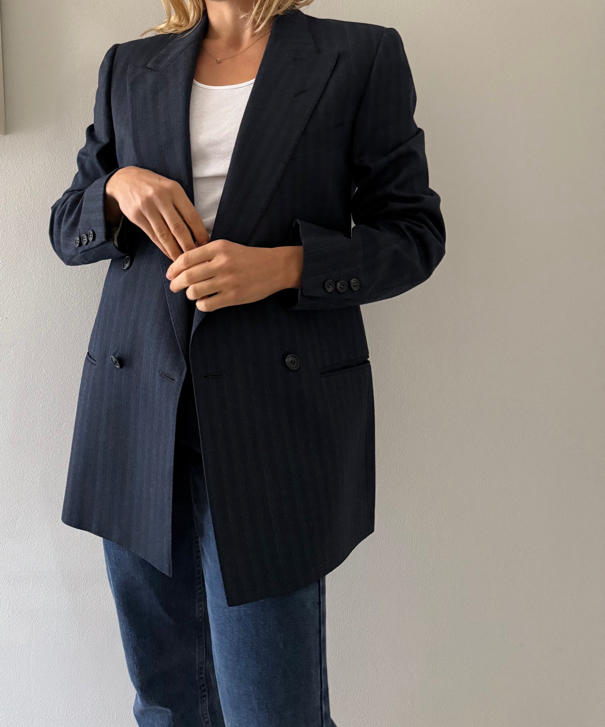 Valentino men wool blazer 90s double-breasted oversize