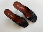 Vintage bow sandals blue