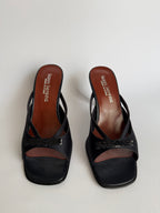 Vintage bow sandals blue