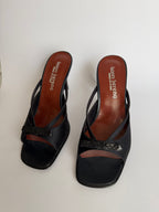 Vintage bow sandals blue