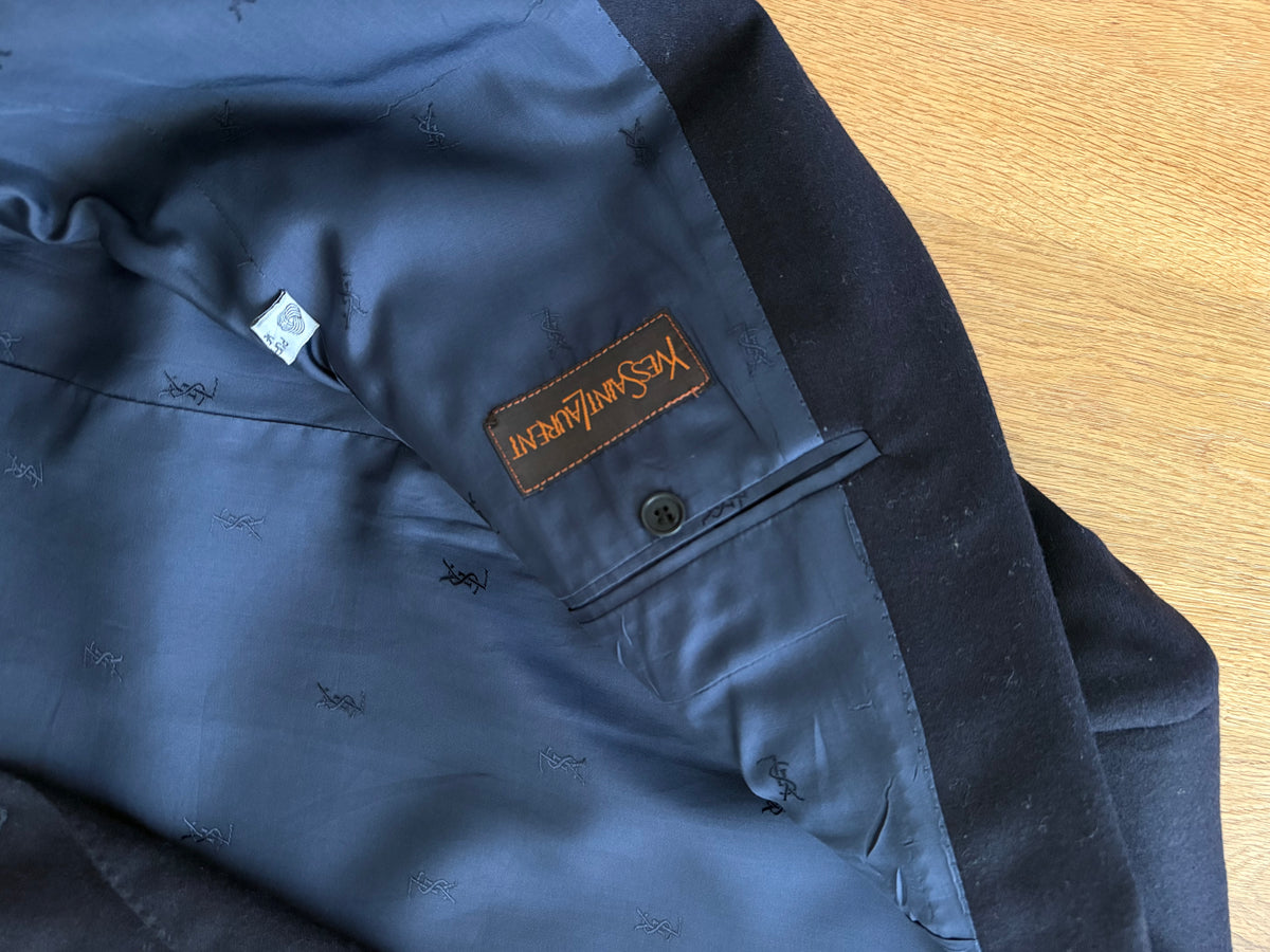 Yves Saint Laurent wool blue blazer men jacket 90s