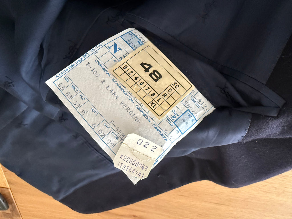 Yves Saint Laurent wool blue blazer men jacket 90s