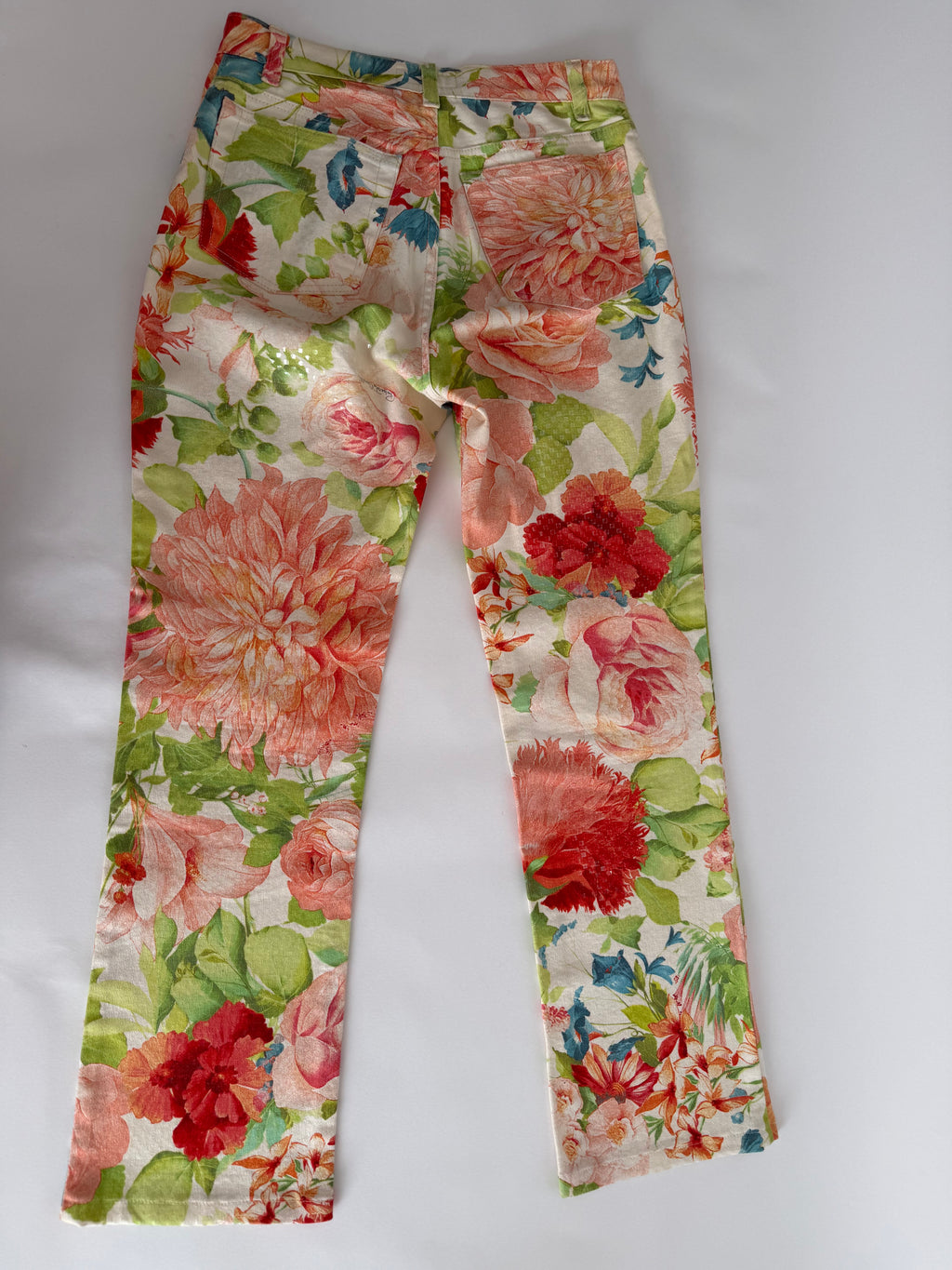 Roberto Cavalli SS 2000 floral denim jeans