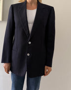 Yves Saint Laurent wool blue blazer men jacket 90s