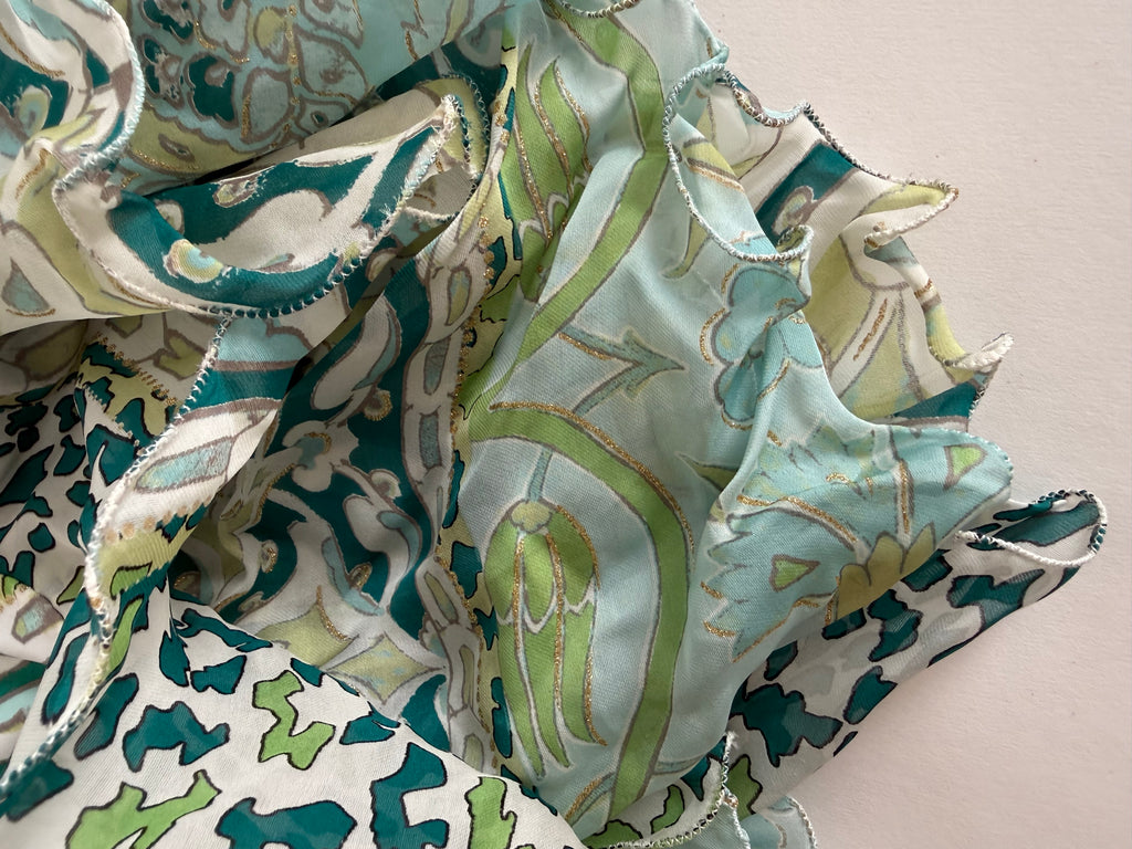 Roberto Cavalli SS 2006 green multicolor mini dress