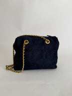 Prada blue suede bag 2000s