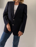 Yves Saint Laurent wool blue blazer men jacket 90s