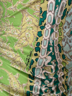 Roberto Cavalli SS 2006 green multicolor mini dress