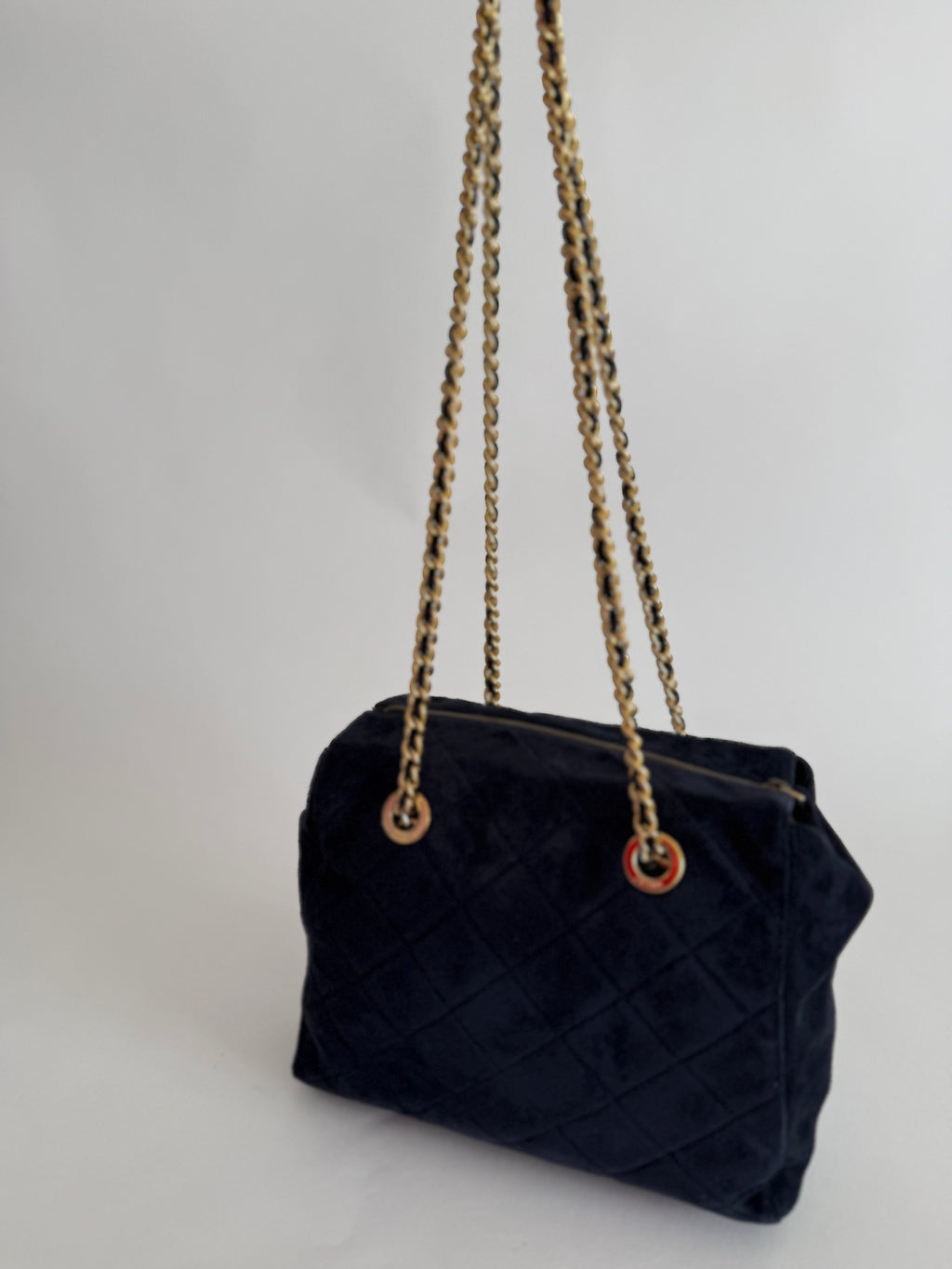 Prada blue suede bag 2000s