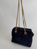 Prada blue suede bag 2000s