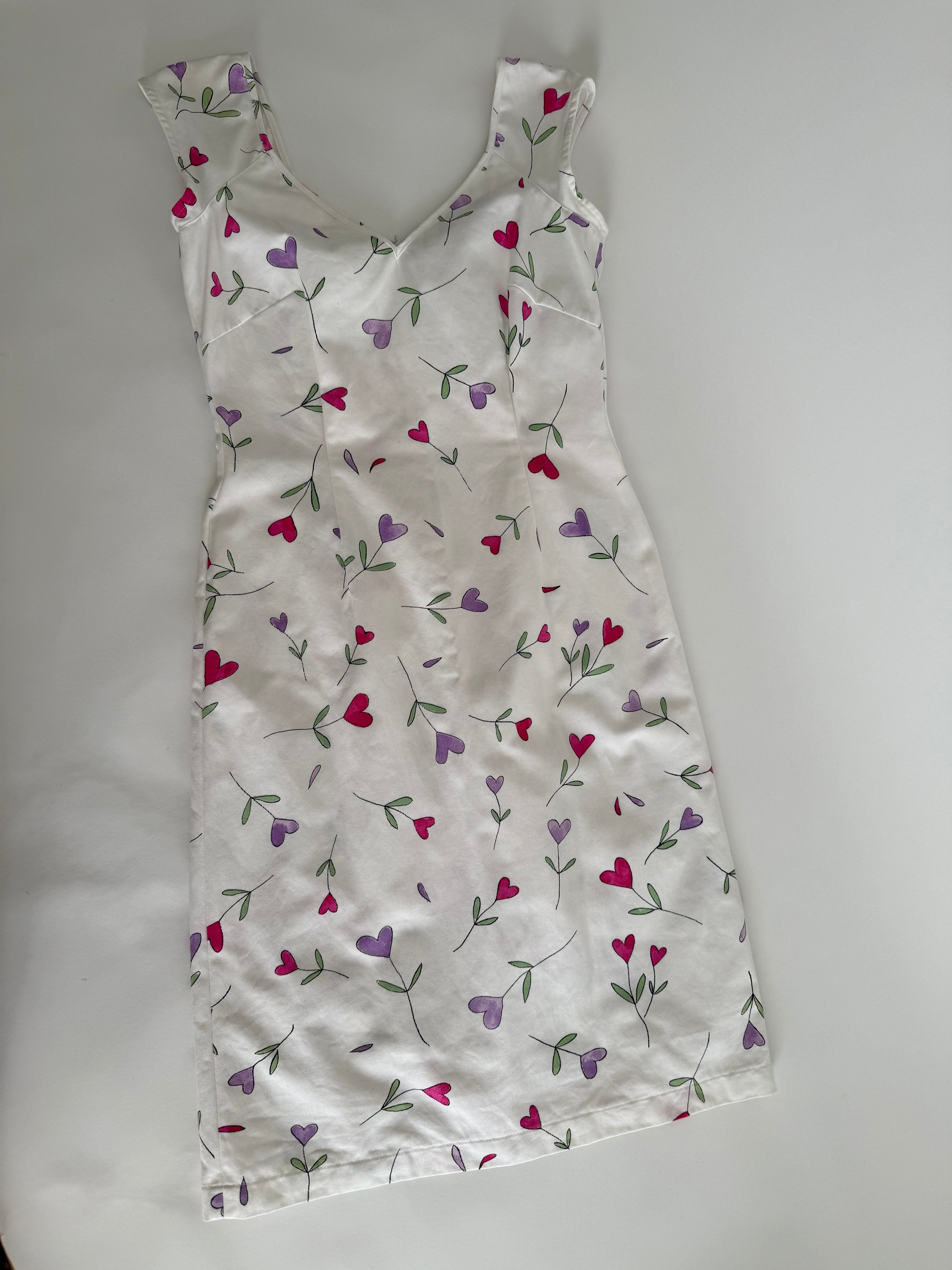 Moschino Jeans Moschino white dress floral heart vintage Dress Emilia Archive Vintage