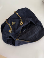 Prada blue suede bag 2000s