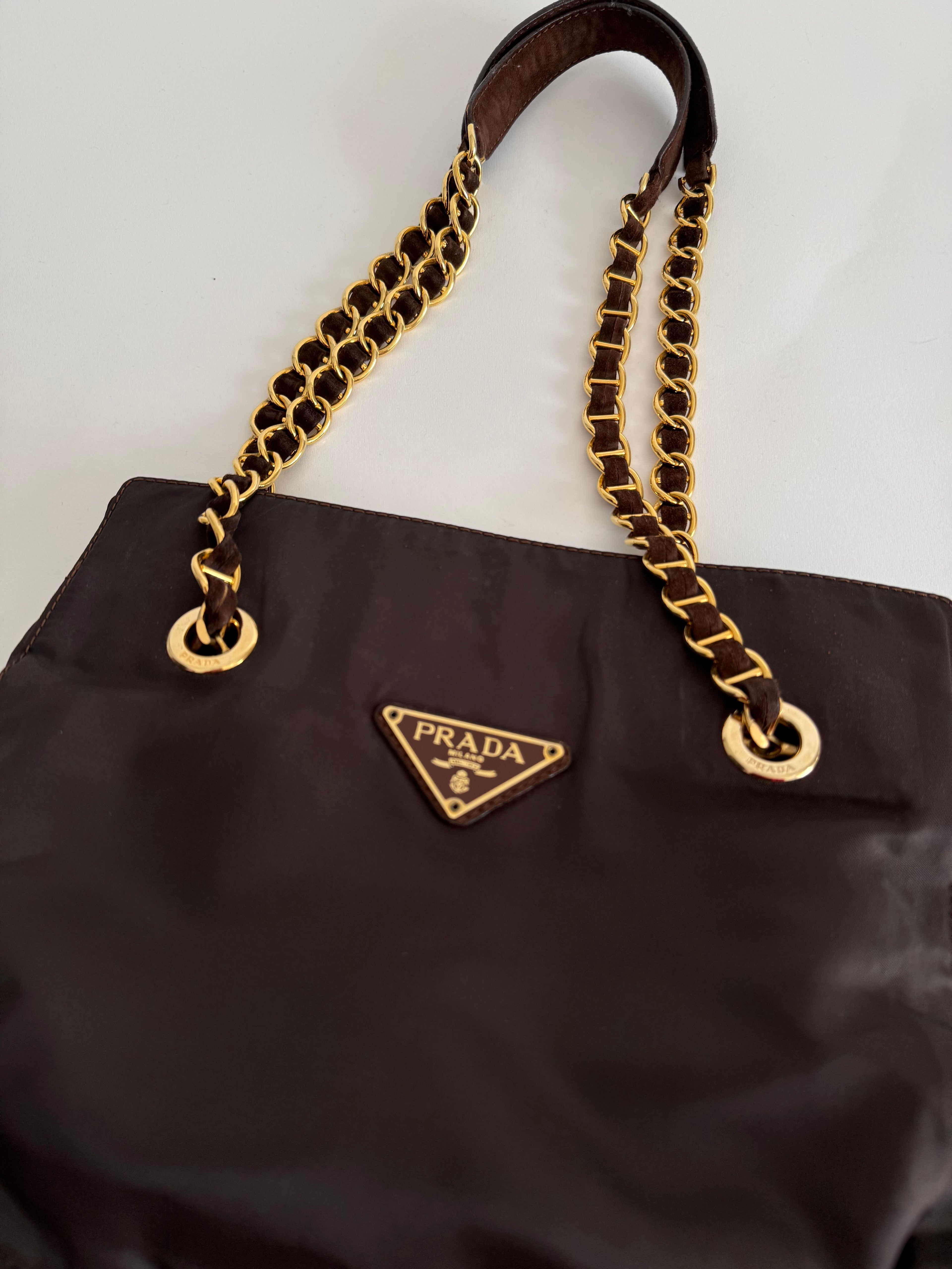 Prada brown shoulder bag