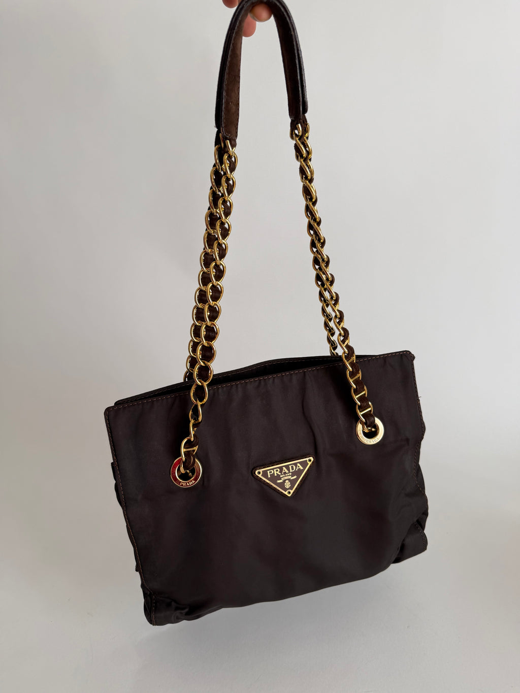 Prada brown shoulder bag