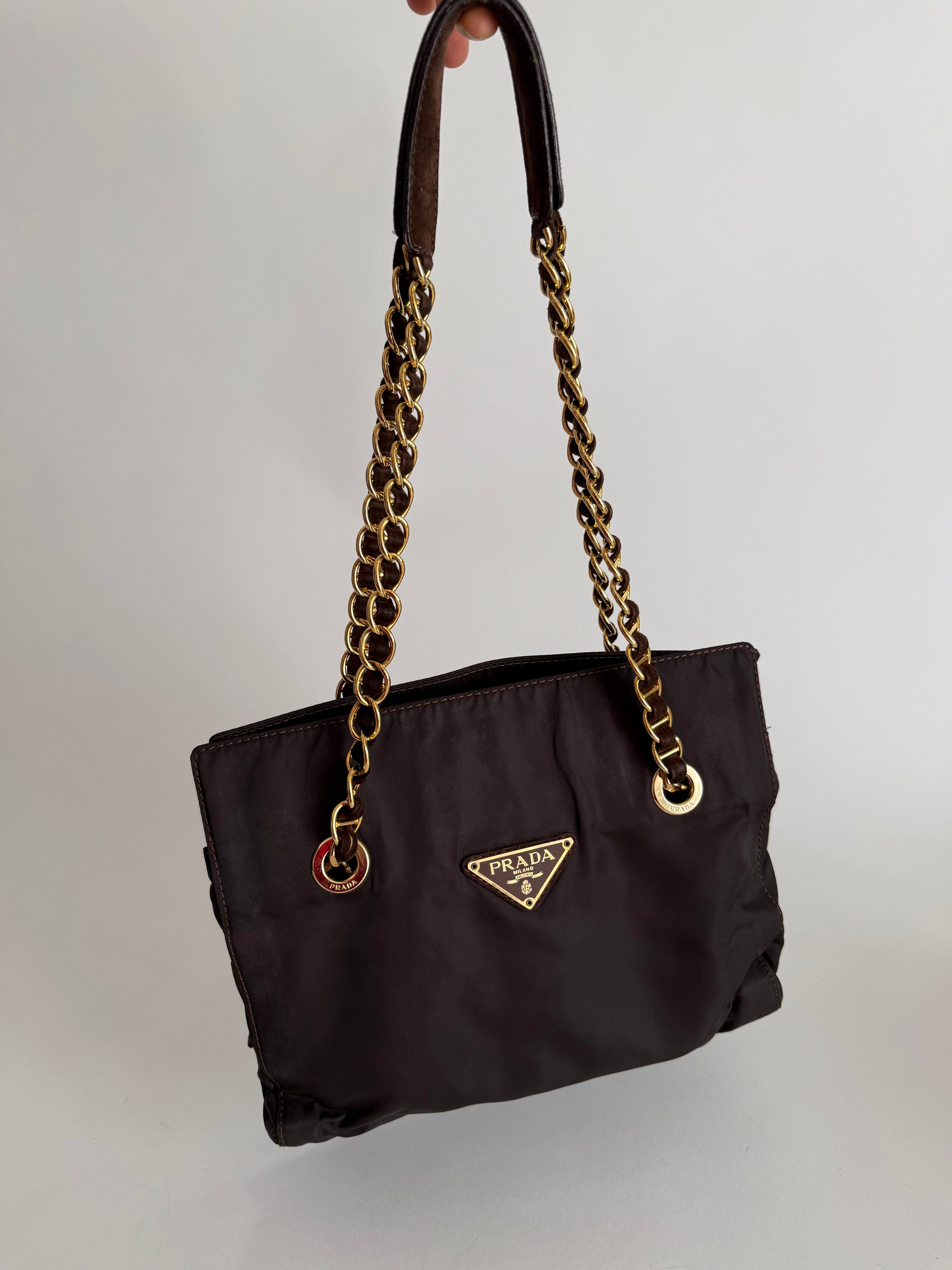 Prada brown shoulder bag
