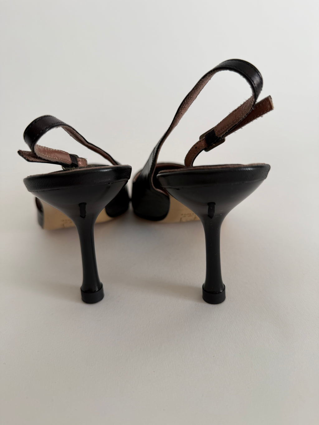 Vintage two tone slingback 90s italian designer