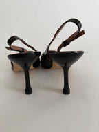 Vintage two tone slingback 90s italian designer