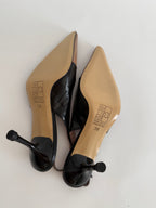 Vintage two tone slingback 90s italian designer