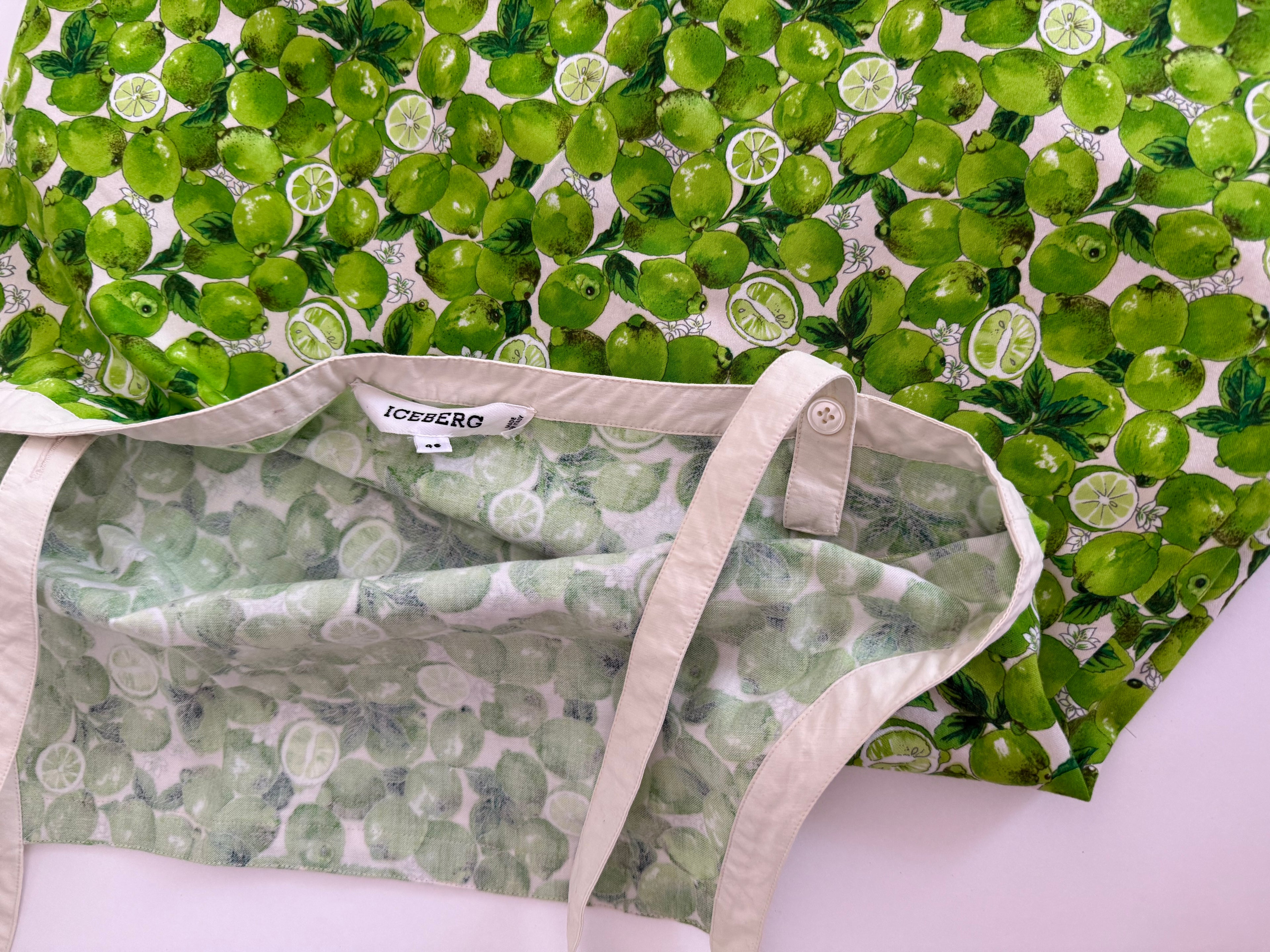 Iceberg SS 1996 Runway lime mini dress