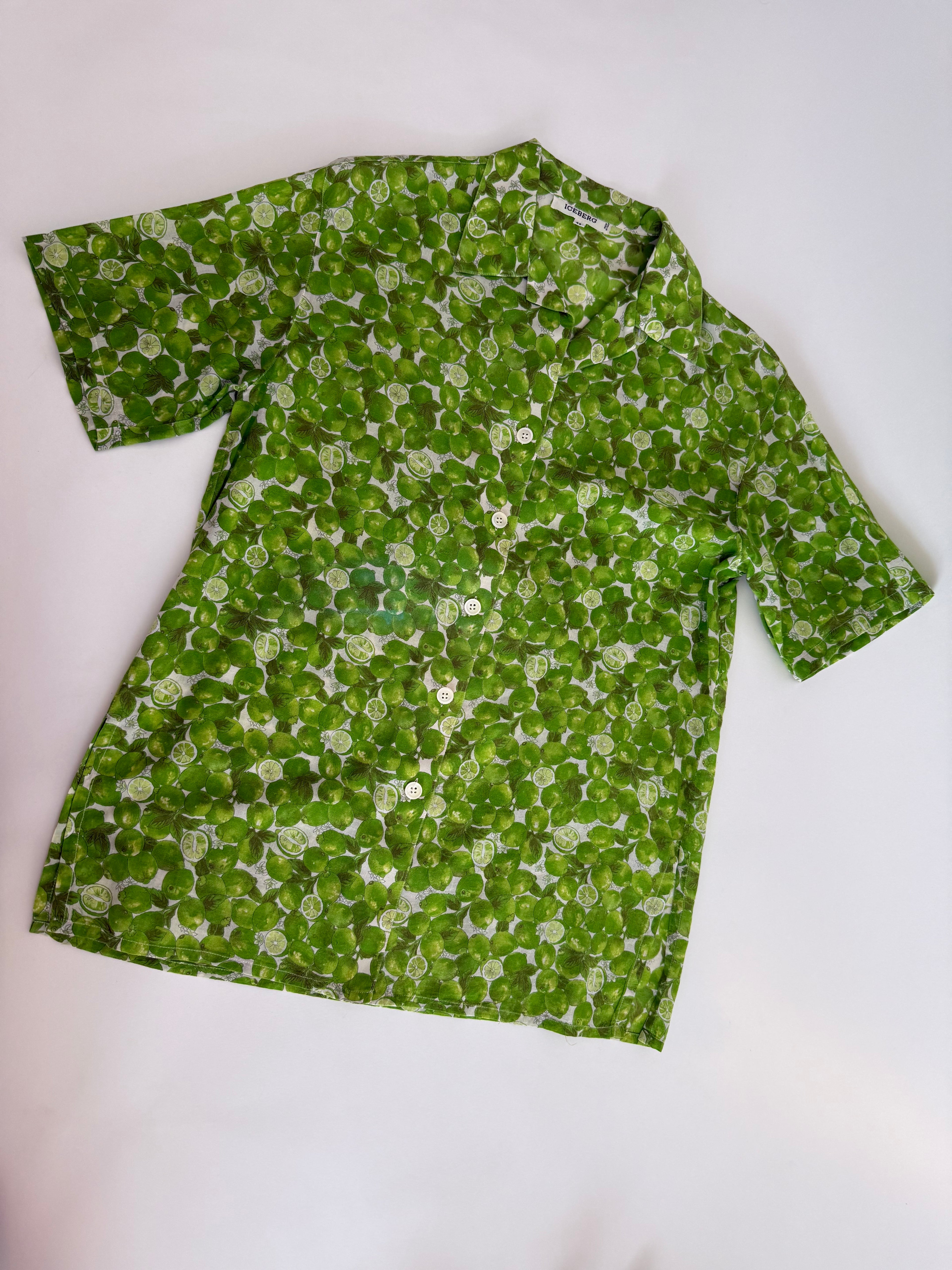 Iceberg SS 1996 Runway lime summer shirt