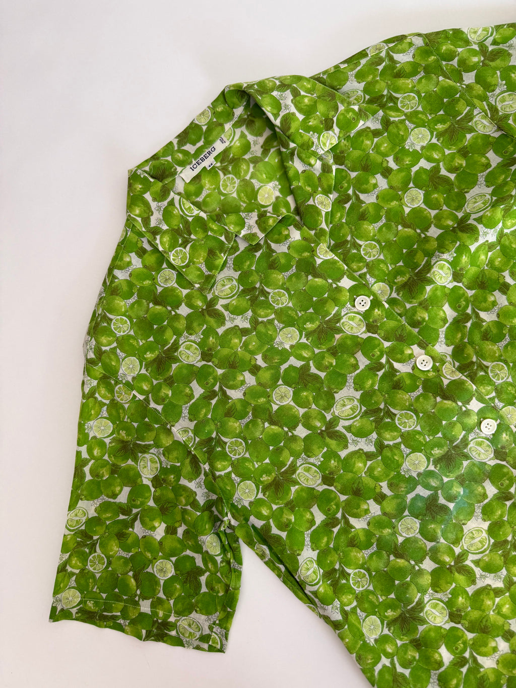 Iceberg SS 1996 Runway lime summer shirt