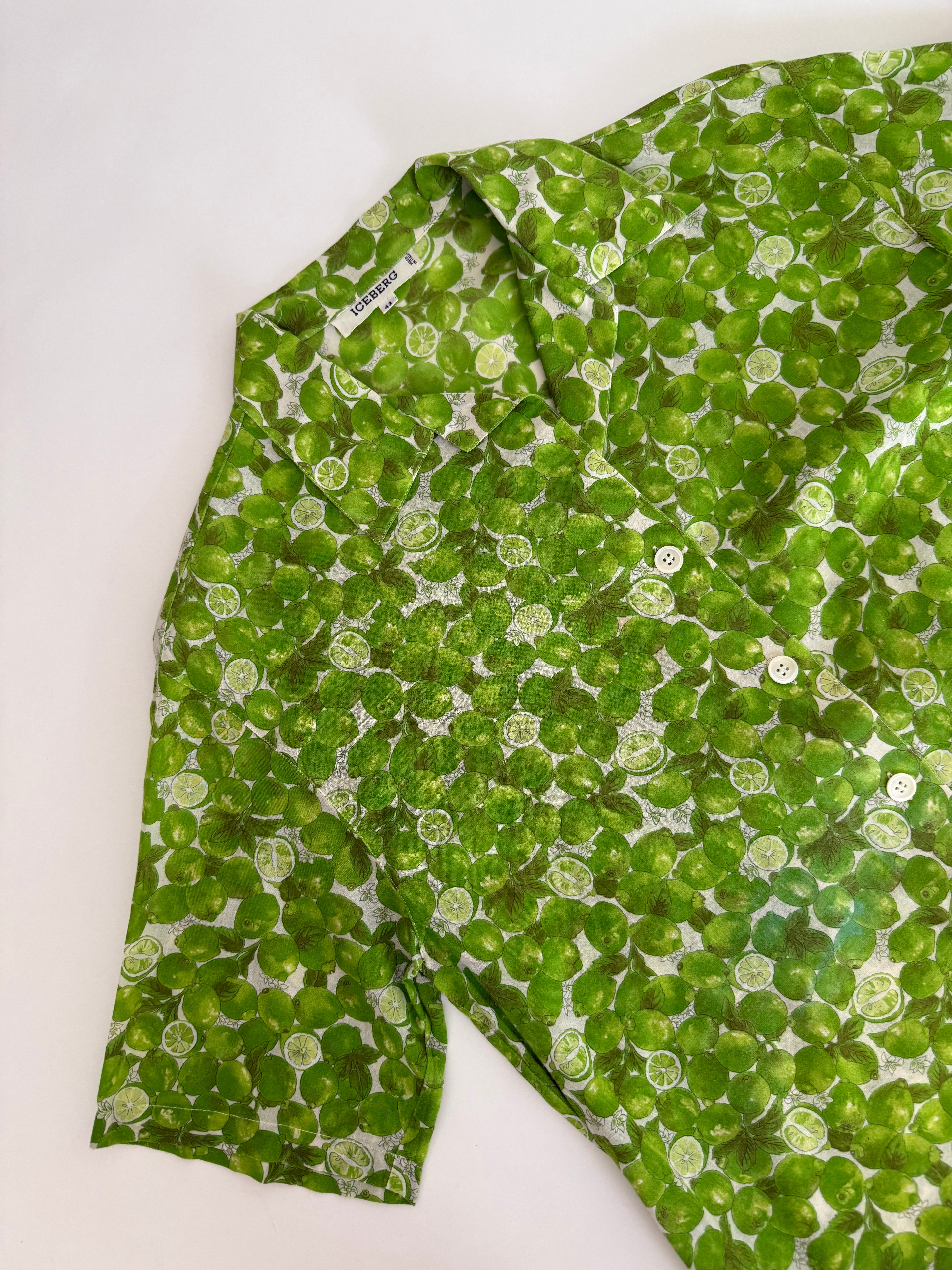 Iceberg SS 1996 Runway lime summer shirt