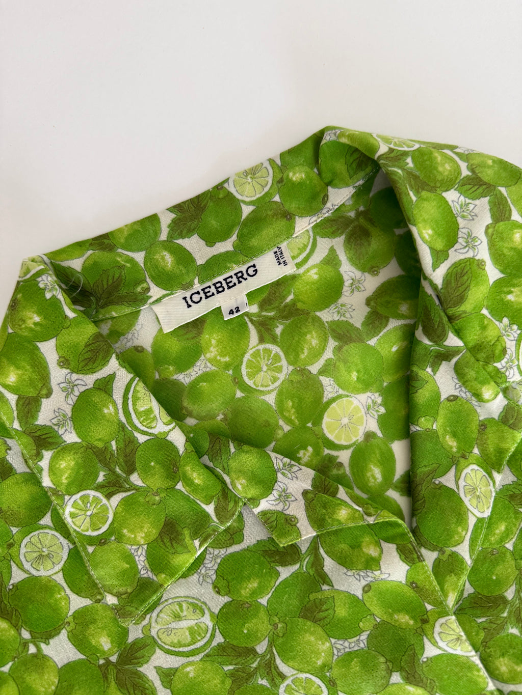 Iceberg SS 1996 Runway lime summer shirt