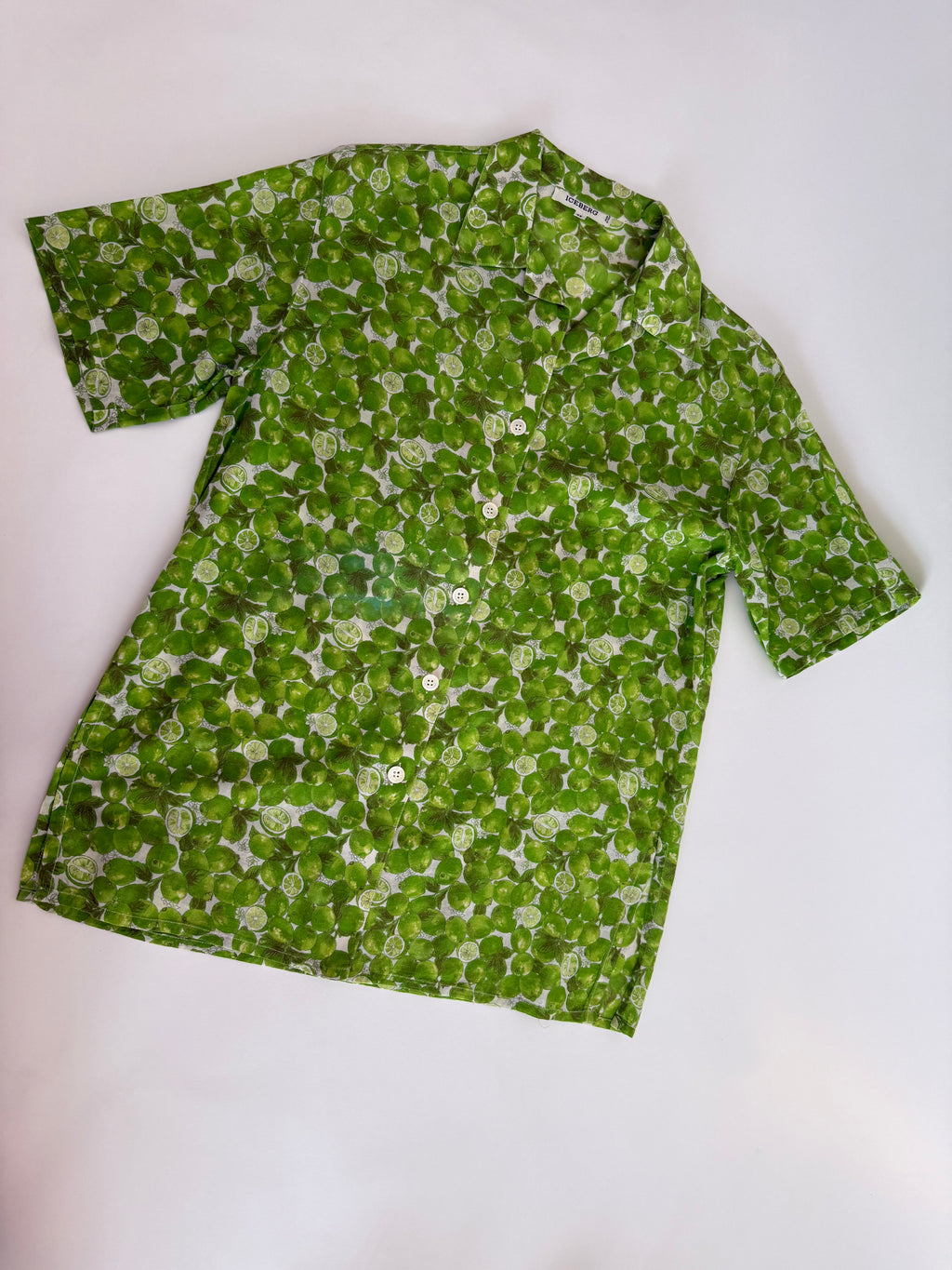 Iceberg SS 1996 Runway lime summer shirt