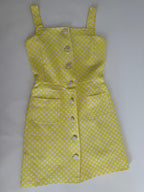 Iceberg SS 1996 yellow dress with white polka dots