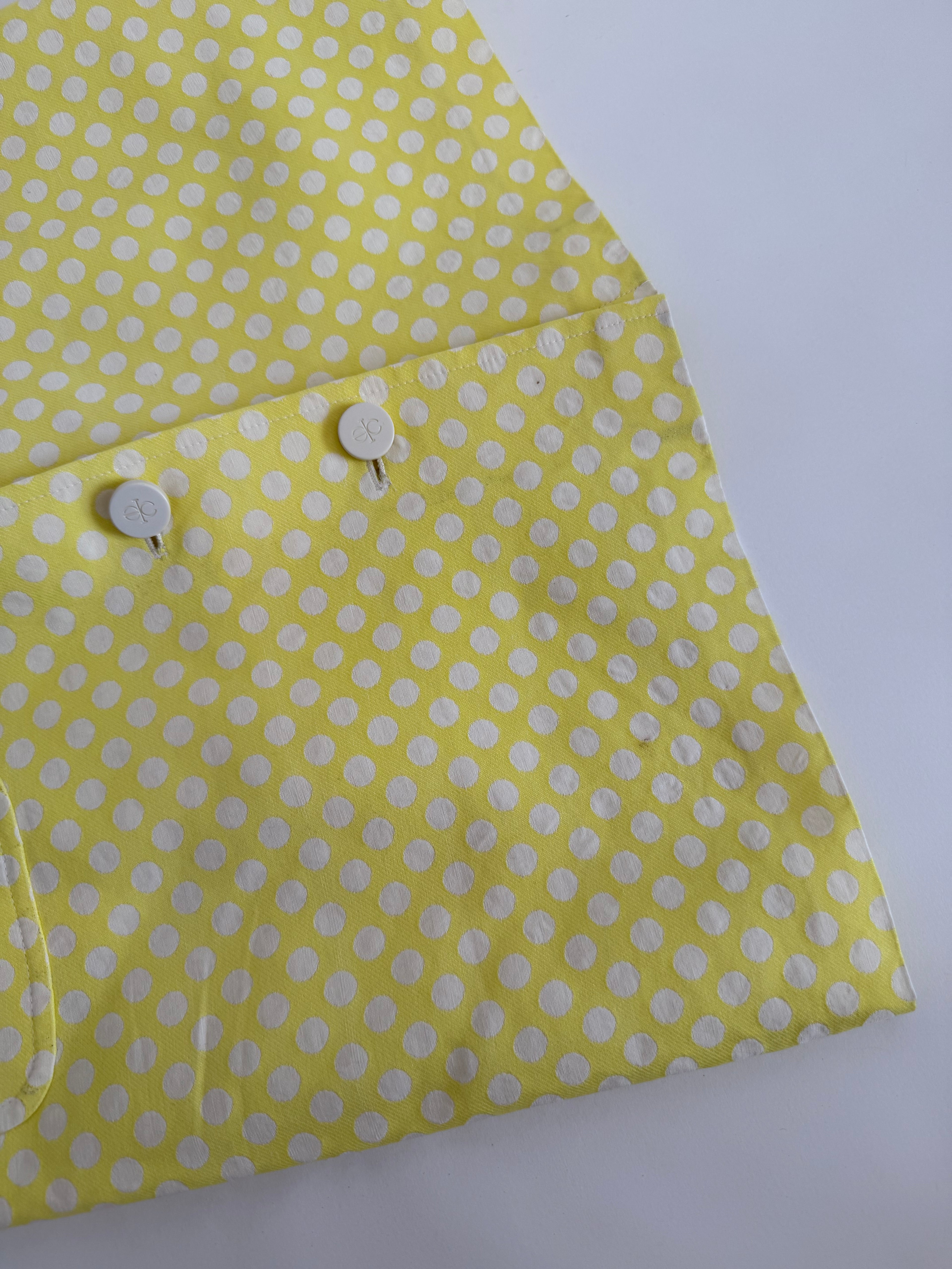 Iceberg SS 1996 yellow dress with white polka dots