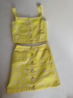 Iceberg SS 1996 Runway yellow set top and skirt