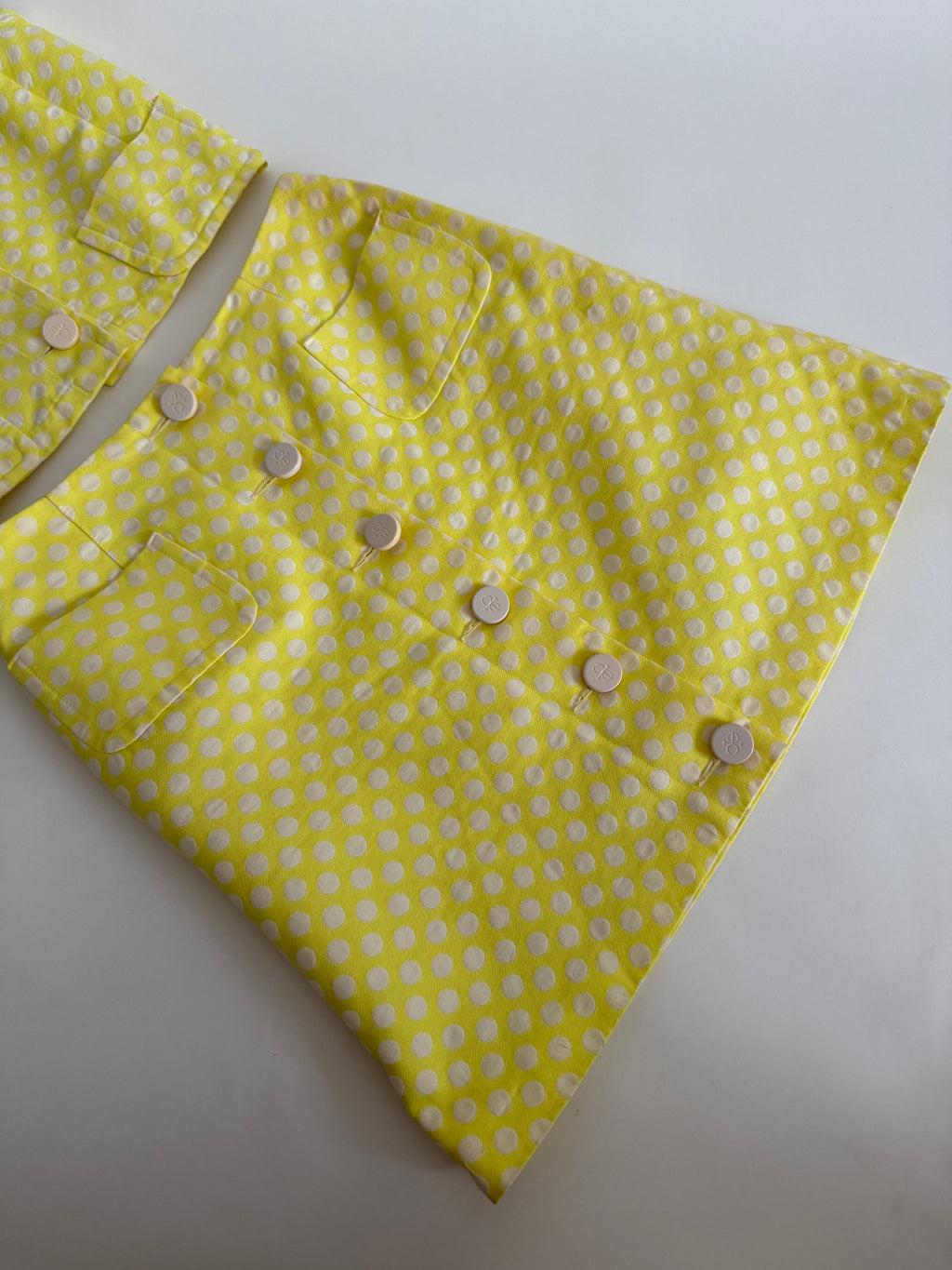 Iceberg SS 1996 Runway yellow set top and skirt
