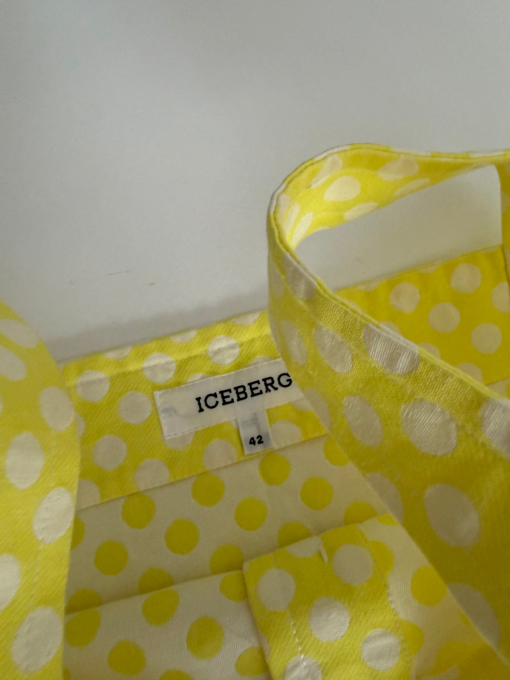 Iceberg SS 1996 Runway yellow set top and skirt