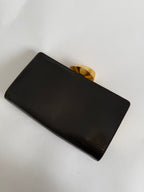 Lizard vintage brown clutch